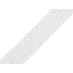Taśma bawełniana szerokość 30 mm - White (25 Metry)