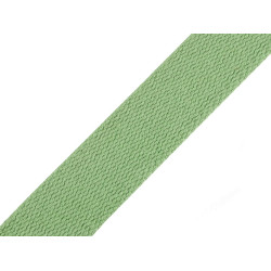 Taśma bawełniana szerokość 30 mm - Zielony jasny (25 Metry)