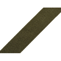 Taśma bawełniana szerokość 30 mm - Zielony khaki (25 Metry)