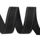 Gurt breite 25 mm mit reflektierender durchsteppung - Schwarz (1 Meter) Gurt breite 25 mm mit reflektierender durchsteppung - Schwarz (1 Meter)