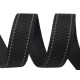Gurt breite 30 mm mit reflektierender durchsteppung - Schwarz (48 Meter) Gurt breite 30 mm mit reflektierender durchsteppung - Schwarz (48 Meter)