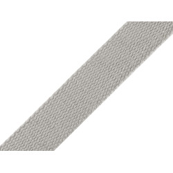 Baumwollband breite 25 mm - Hell-grau (25 Meter)