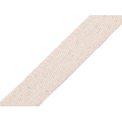 Baumwollband breite 25 mm - Naturfarbe (25 Meter)