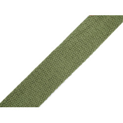 Baumwollband breite 25 mm - Grün-khaki (25 Meter)