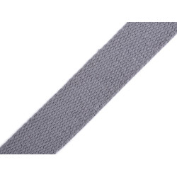 Baumwollband breite 25 mm - Grau (25 Meter)