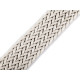 Braided webbing strap width 32 mm - Ecru light (1 Meter)