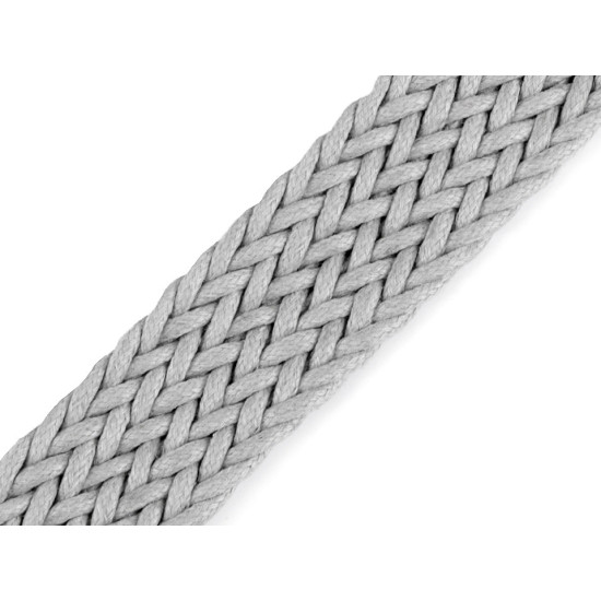 Braided webbing strap width 32 mm - Ecru light (1 Meter)