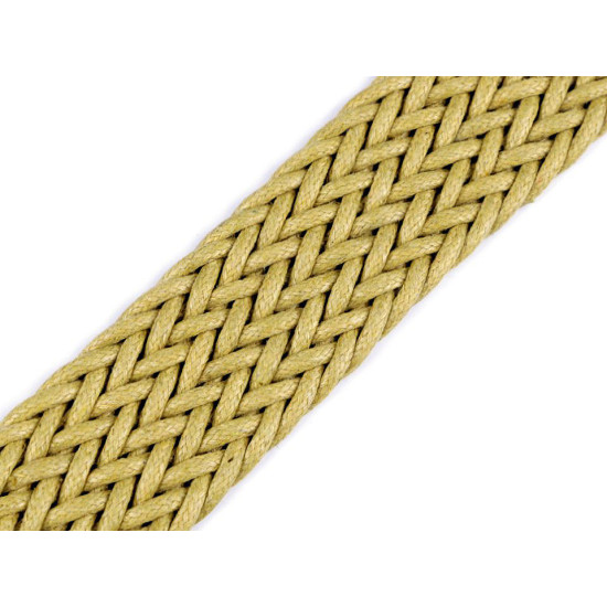 Braided webbing strap width 32 mm - Ecru light (1 Meter)