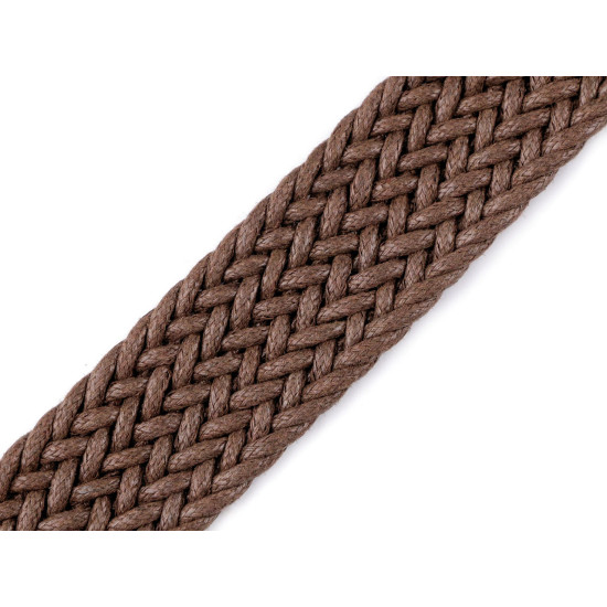 Braided webbing strap width 32 mm - Ecru light (1 Meter)