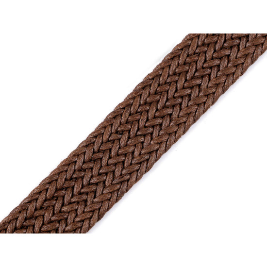 Braided webbing strap width 32 mm - Ecru light (1 Meter)