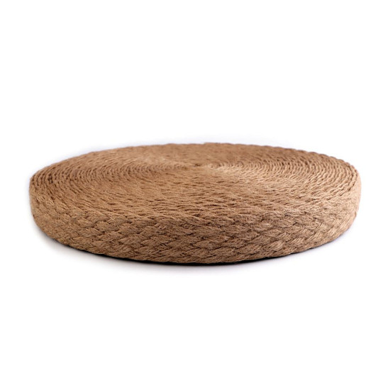 Braided jute webbing width 35 mm - Natural burlap (1 Meter) Braided jute webbing width 35 mm - Natural burlap (1 Meter)