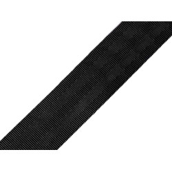 Taśma dwustronna szerokość 38 mm z połyskiem - Czarny (1 Metr)
