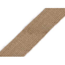 Bracelet en jute, largeur 40 mm - Ecru natural (1 Mètre)