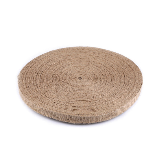 Taśma jutowa szerokość 20 mm - Naturalny (50 Metry) Taśma jutowa szerokość 20 mm - Naturalny (50 Metry)
