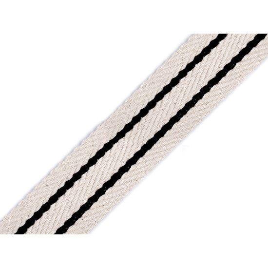 Taśma bawełniana dwustronna szerokość 38 mm - Naturalny jasny (1 Metr) Taśma bawełniana dwustronna szerokość 38 mm - Naturalny jasny (1 Metr)