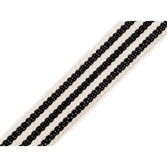 Taśma bawełniana dwustronna szerokość 38 mm - Naturalny jasny (1 Metr) Taśma bawełniana dwustronna szerokość 38 mm - Naturalny jasny (1 Metr)