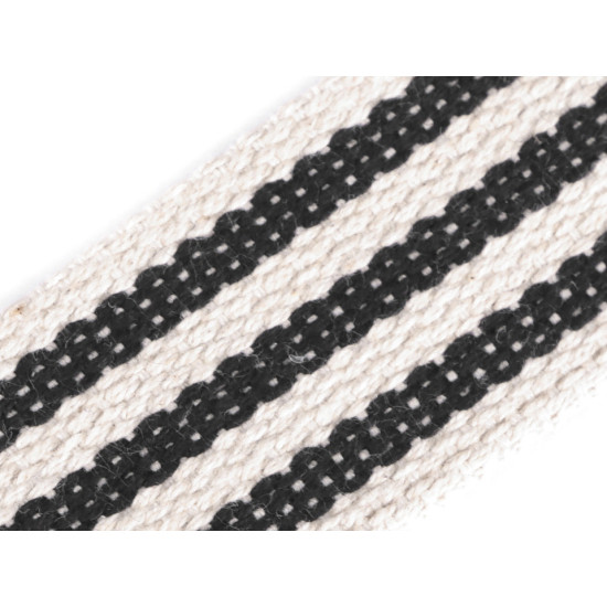 Taśma bawełniana dwustronna szerokość 38 mm - Naturalny jasny (1 Metr) Taśma bawełniana dwustronna szerokość 38 mm - Naturalny jasny (1 Metr)