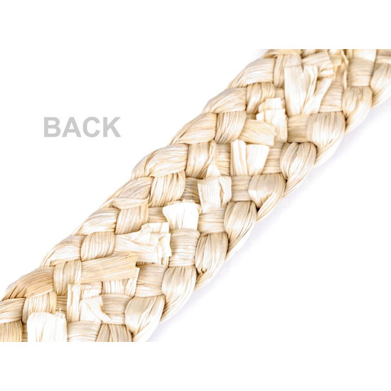 Natural braided corn straw ribbon - Ivory (1 Meter) Natural braided corn straw ribbon - Ivory (1 Meter)