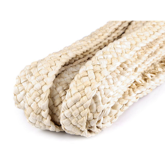 Natural braided corn straw ribbon - Ivory (1 Meter) Natural braided corn straw ribbon - Ivory (1 Meter)