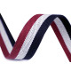 Double-faced polyester webbing width 37 mm - Blue-white-red (1 Meter) Double-faced polyester webbing width 37 mm - Blue-white-red (1 Meter)
