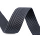 Double-faced polyester webbing width 38 mm - Dark grey (1 Meter) Double-faced polyester webbing width 38 mm - Dark grey (1 Meter)