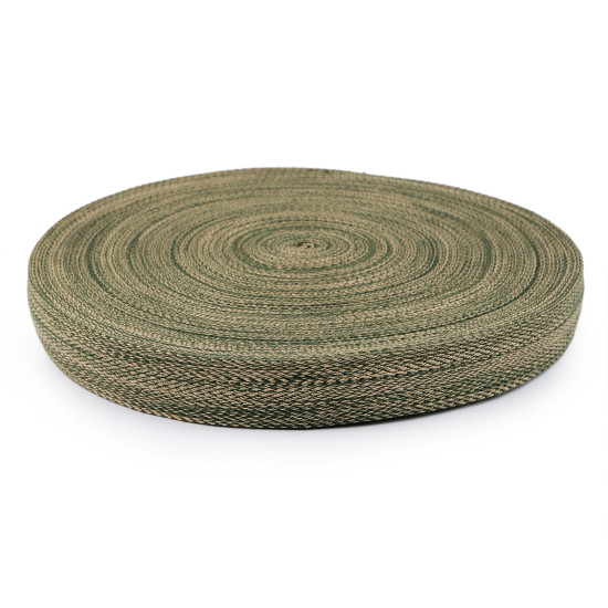 Double-faced polyester webbing width 38 mm - Beige (1 Meter) Double-faced polyester webbing width 38 mm - Beige (1 Meter)