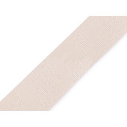 Baumwollband breite 50 mm - Naturfarbe hell (25 Meter)