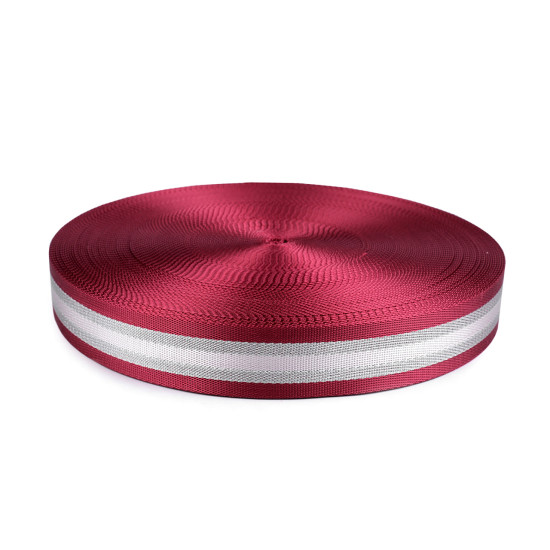 Glatter doppelseitiger gurt mit lurex breite 38 mm - Cognac-braun (1 Meter) Glatter doppelseitiger gurt mit lurex breite 38 mm - Cognac-braun (1 Meter)