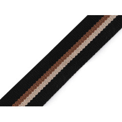 Double-sided webbing strap width 38 mm - Black (1 Meter)