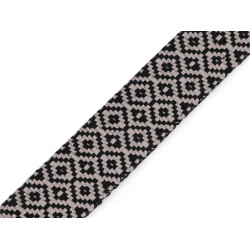 Double-sided webbing strap width 38 mm - Black (1 Meter)