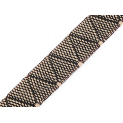 Double-sided webbing strap width 30 mm - Black (1 Meter)