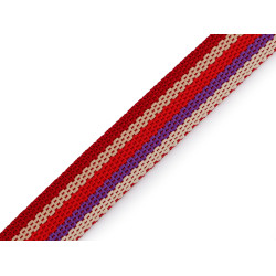 Cincha de mochila de doble cara, ancho 20 mm - Rojo oscuro (1 Metro)