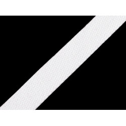 Cotton webbing strap width 20 mm - White (25 Meters)