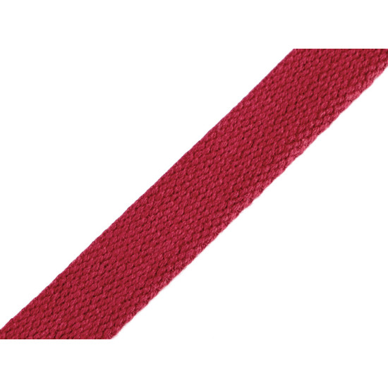 Taśma bawełniana szerokość 20 mm - Czerwony ciemn (25 Metry) Taśma bawełniana szerokość 20 mm - Czerwony ciemn (25 Metry)