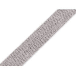 Cotton webbing strap width 20 mm - Grey (25 Meters)