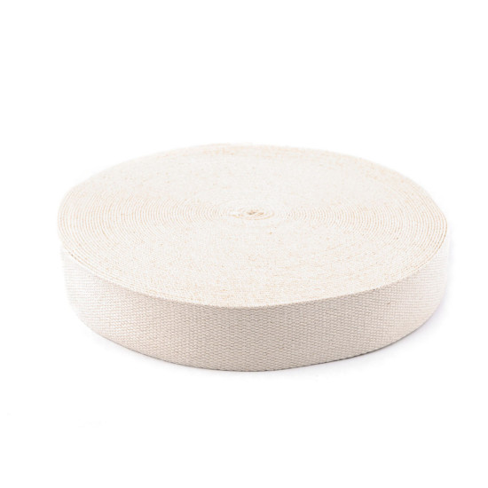 Cotton webbing strap width 40 mm - Burlap (1 Meter)