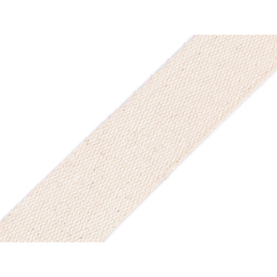 Cotton webbing strap width 40 mm - Burlap (1 Meter)