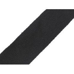 Cotton webbing strap width 40 mm - Black (1 Meter)