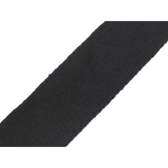 Cotton webbing strap width 40 mm - Black (1 Meter)