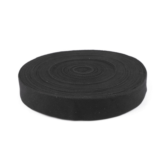 Cotton webbing strap width 40 mm - Black (1 Meter)
