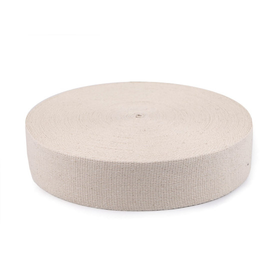 Cotton webbing strap width 50 mm - Burlap (1 Meter)