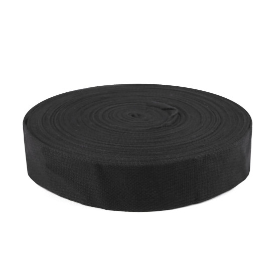 Cotton webbing strap width 50 mm - Black (1 Meter)