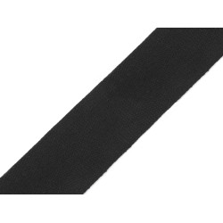Cotton webbing strap width 50 mm - Black (1 Meter)