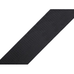 Taśma dwustronna szerokość 50 mm z połyskiem - Czarny (1 Metr)