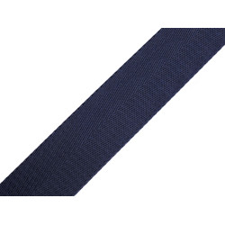 Taśma dwustronna szerokość 38 mm z połyskiem - Granatowy (1 Metr)