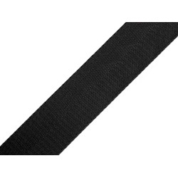 Taśma dwustronna szerokość 38 mm z połyskiem - Czarny (1 Metr)