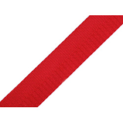 Taśma dwustronna szerokość 25 mm z połyskiem - Czerwony (1 Metr)