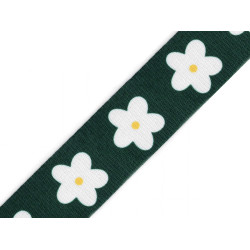Taśma gładka dwustronna szerokość 38 mm - Zielony ciemny (1 Metr)