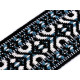 Borte mit muster/gurtband, breite 47 mm - Blau (1 Meter) Borte mit muster/gurtband, breite 47 mm - Blau (1 Meter)
