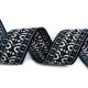Borte mit muster/gurtband, breite 47 mm - Blau (1 Meter) Borte mit muster/gurtband, breite 47 mm - Blau (1 Meter)